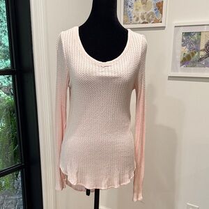 Chaser Light Pink Long Sleeve Open Pack Waffle Pullover